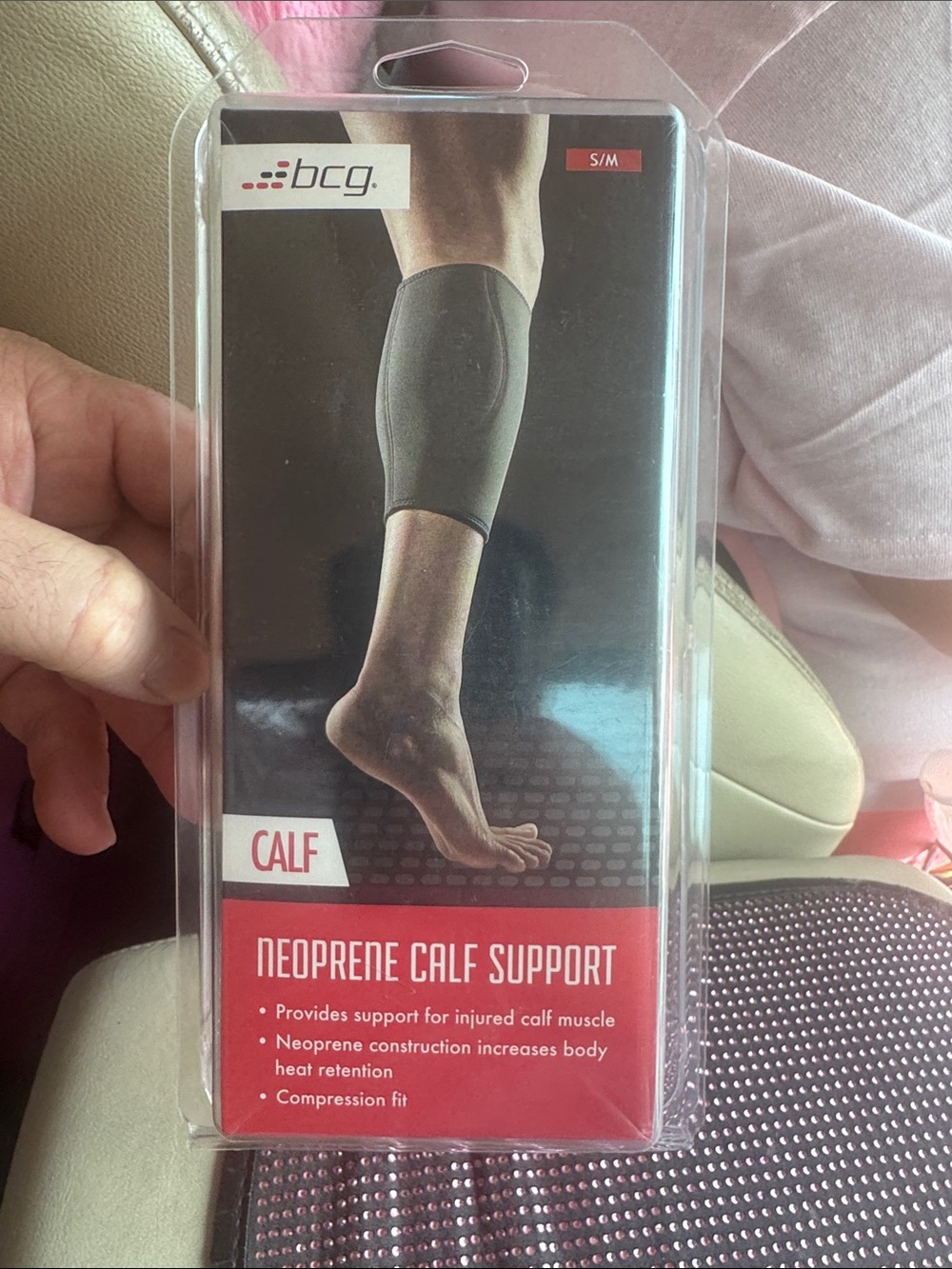 bcg Neoprene Calf Support: Black Small/Medium (NEW)